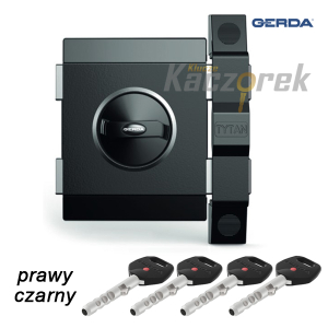 Gerda 511 - Tytan ZX zamek prawy - czarny - pudełko